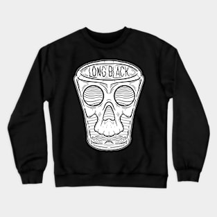 Long Black Skull Crewneck Sweatshirt